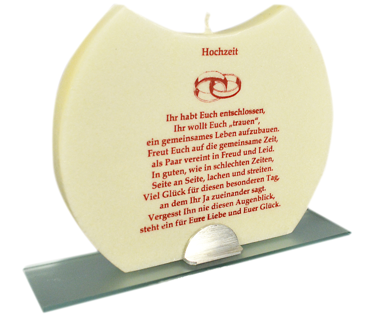Kerze Hochzeit geschenkexpress.ch