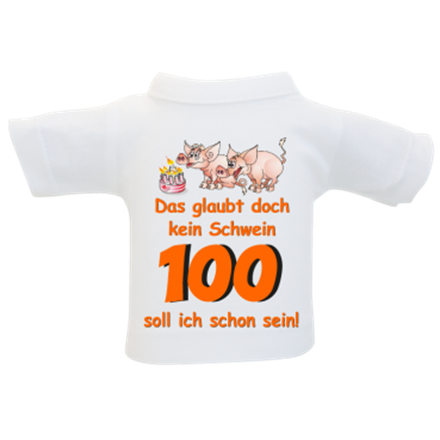 100 Schwein Mini-T-Shirt