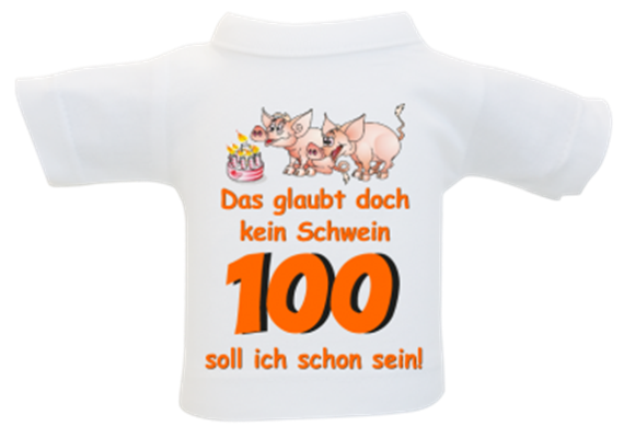 100 Schwein Mini-T-Shirt