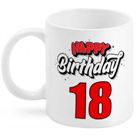 18 Happy Birthday Tasse