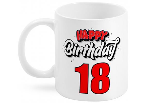 18 Happy Birthday Tasse | Bild 1