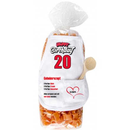20.Geburtstag Herz Pasta
