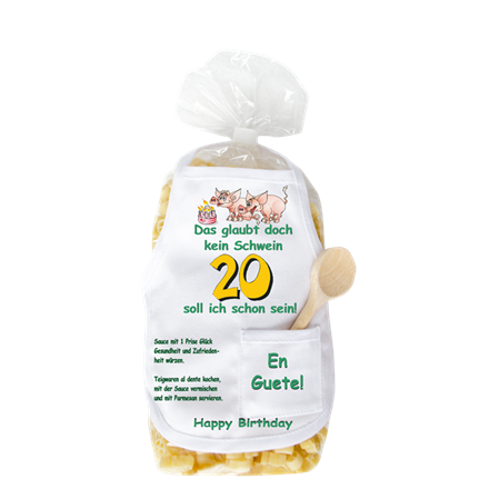 20. Geburtstag Schwein Pasta