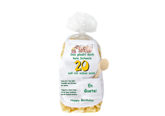 20. Geburtstag Schwein Pasta