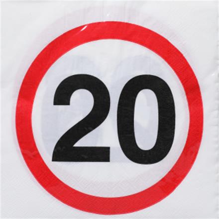 20. Geburtstag Servietten