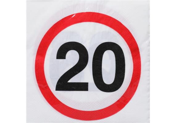 20. Geburtstag Servietten