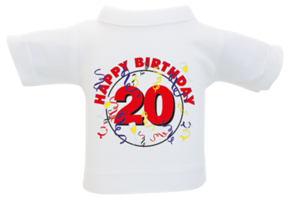 20 Happy Birthday Mini-T-Shirt