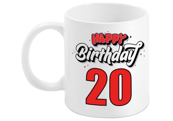 20 Happy Birthday Tasse