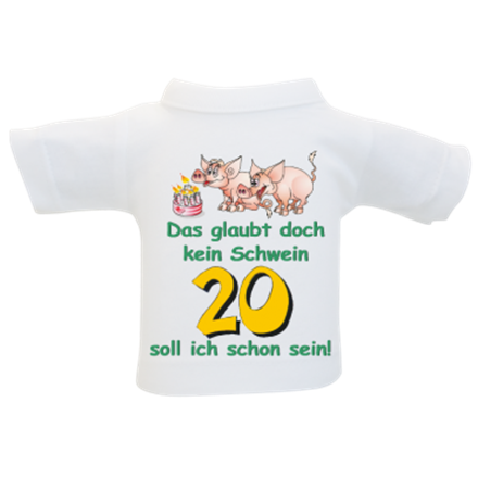 20 Schwein Mini-T-Shirt