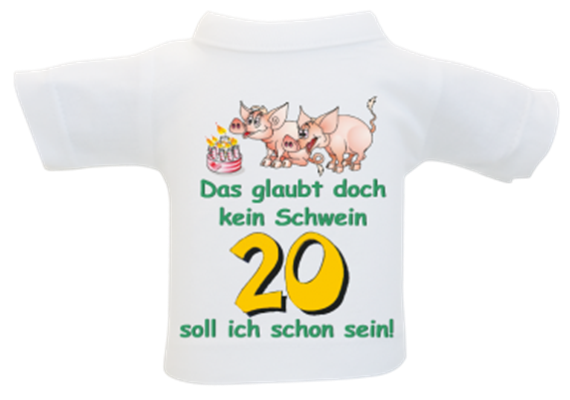 20 Schwein Mini-T-Shirt