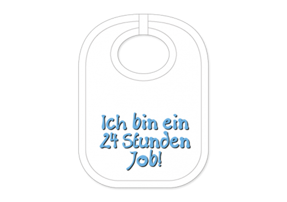 24 Stunden Job Babylatz - Textilfarbe hellblau | Bild 1