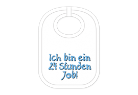 24 Stunden Job Babylatz - Textilfarbe hellblau