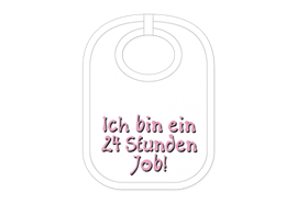 24 Stunden Job Babylatz - Textilfarbe rosa