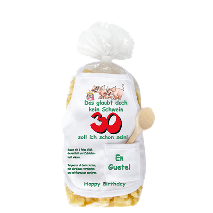 30. Geburtstag Schwein Pasta