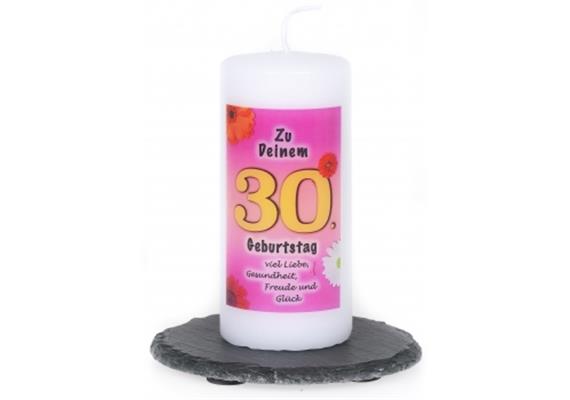 30. Geburtstag Spruchkerze rosa