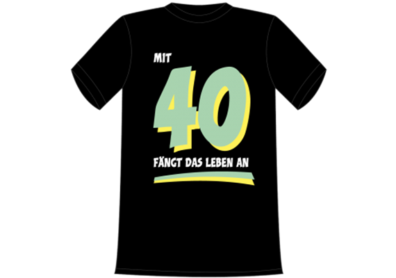 40 fängt Leben an T-Shirt - XXL