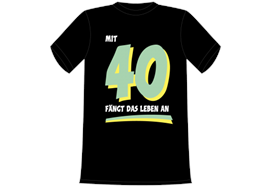 40 fängt Leben an T-Shirt - XXL