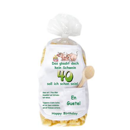 40. Geburtstag Schwein Pasta