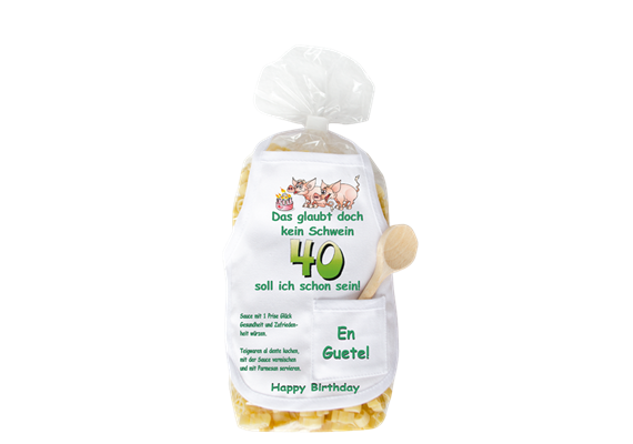40. Geburtstag Schwein Pasta