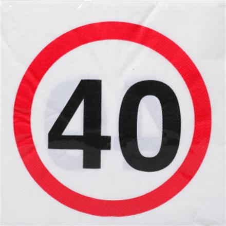 40. Geburtstag Servietten