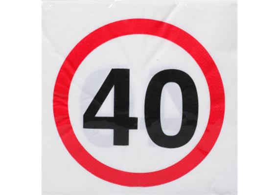 40. Geburtstag Servietten