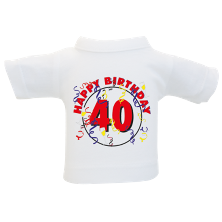 40 Happy Birthday Mini-T-Shirt