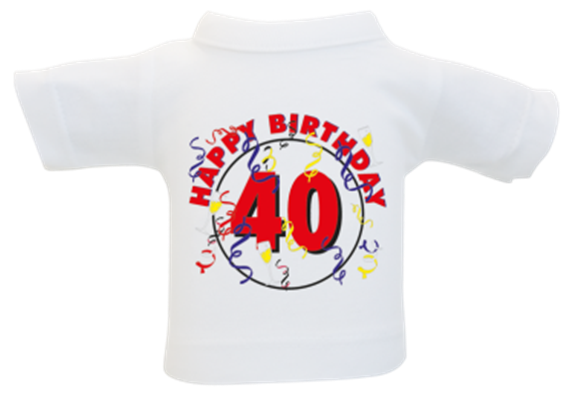 40 Happy Birthday Mini-T-Shirt