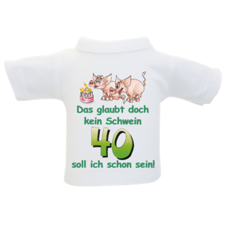 40 Schwein Mini-T-Shirt