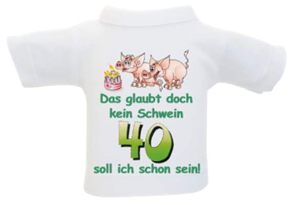 40 Schwein Mini-T-Shirt