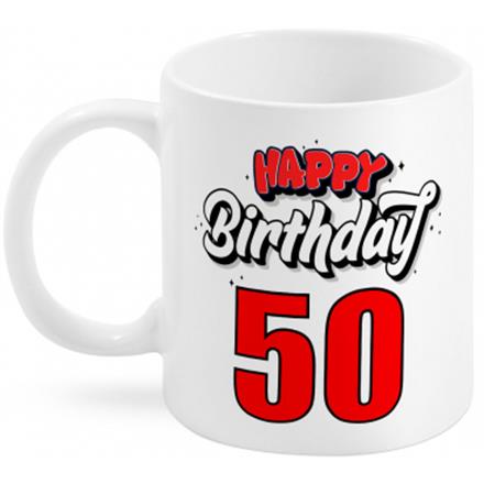 50 Happy Birthday Tasse
