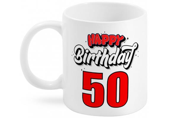 50 Happy Birthday Tasse | Bild 1