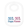 50 % Mama Papa Babylatz - Textilfarbe hellblau