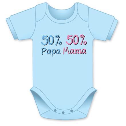 50 % Mama Papa hellblau Body