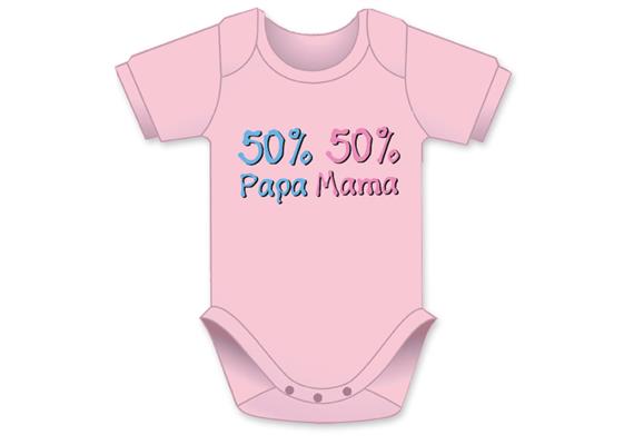 50 % Mama Papa rosa Body - Grösse 62/68
