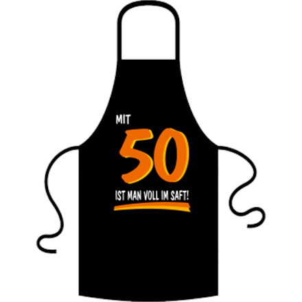 50 voll im Saft Schürze