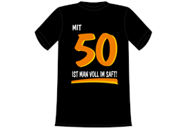50 voll im Saft T-Shirt - L