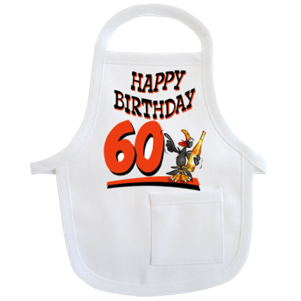 60 Birthday Rabe Mini-Schürze