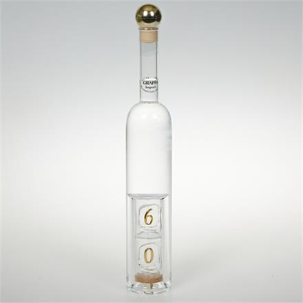 60. Geburtstag Grappa Flasche