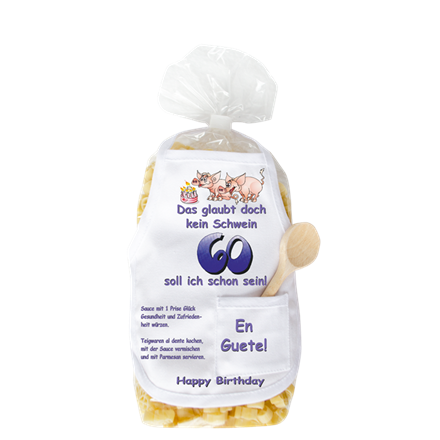 60. Geburtstag Schwein Pasta