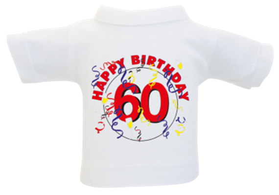 60 Happy Birthday Mini-T-Shirt