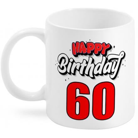 60 Happy Birthday Tasse