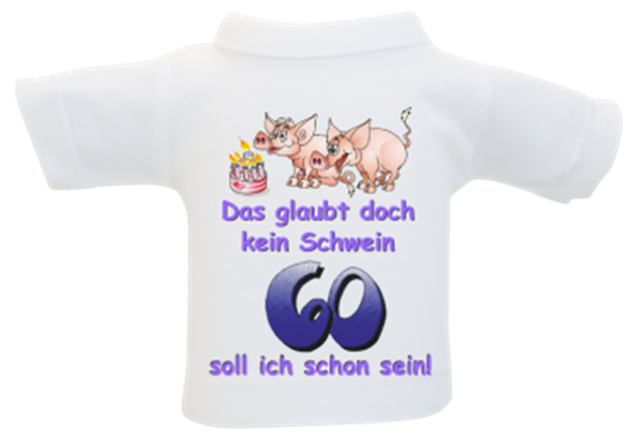 60 Schwein Mini-T-Shirt