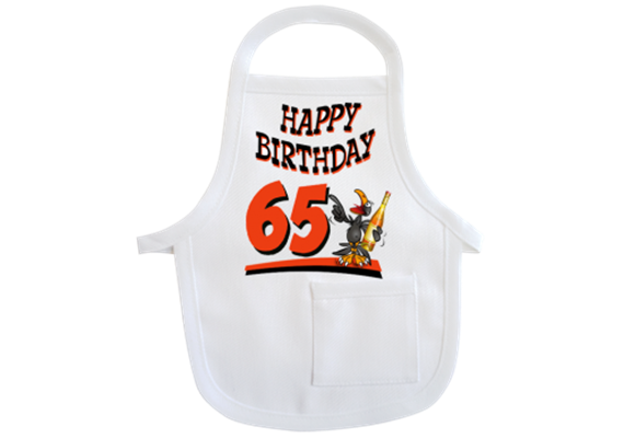 65 Birthday Rabe Mini-Schürze