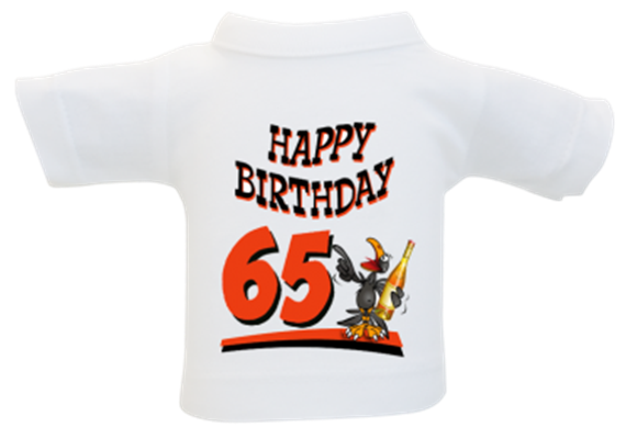 65 Birthday Rabe Mini-T-Shirt