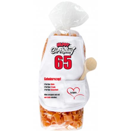 65.Geburtstag Herz Pasta