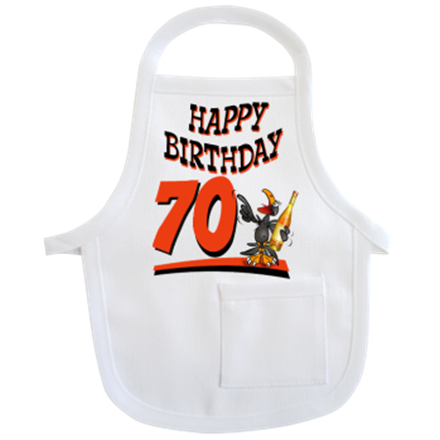 70 Birthday Rabe Mini-Schürze