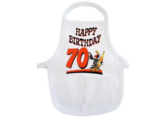 70 Birthday Rabe Mini-Schürze
