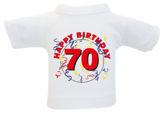 70 Happy Birthday Mini-T-Shirt