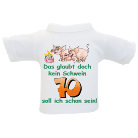 70 Schwein Mini-T-Shirt