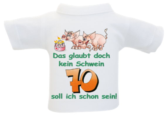70 Schwein Mini-T-Shirt